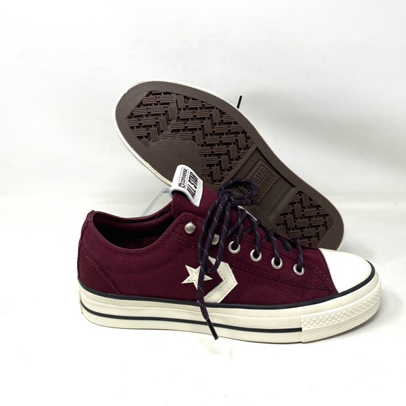 Converse Star Player 76 OX Retro Low Top Canvas Bordo Men Size Sneakers A04250C - Picture 4 of 11